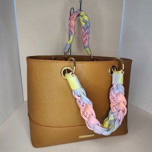 Betsey Johnson Tote with Ombre Braided Handle - XOMARGO - NWT